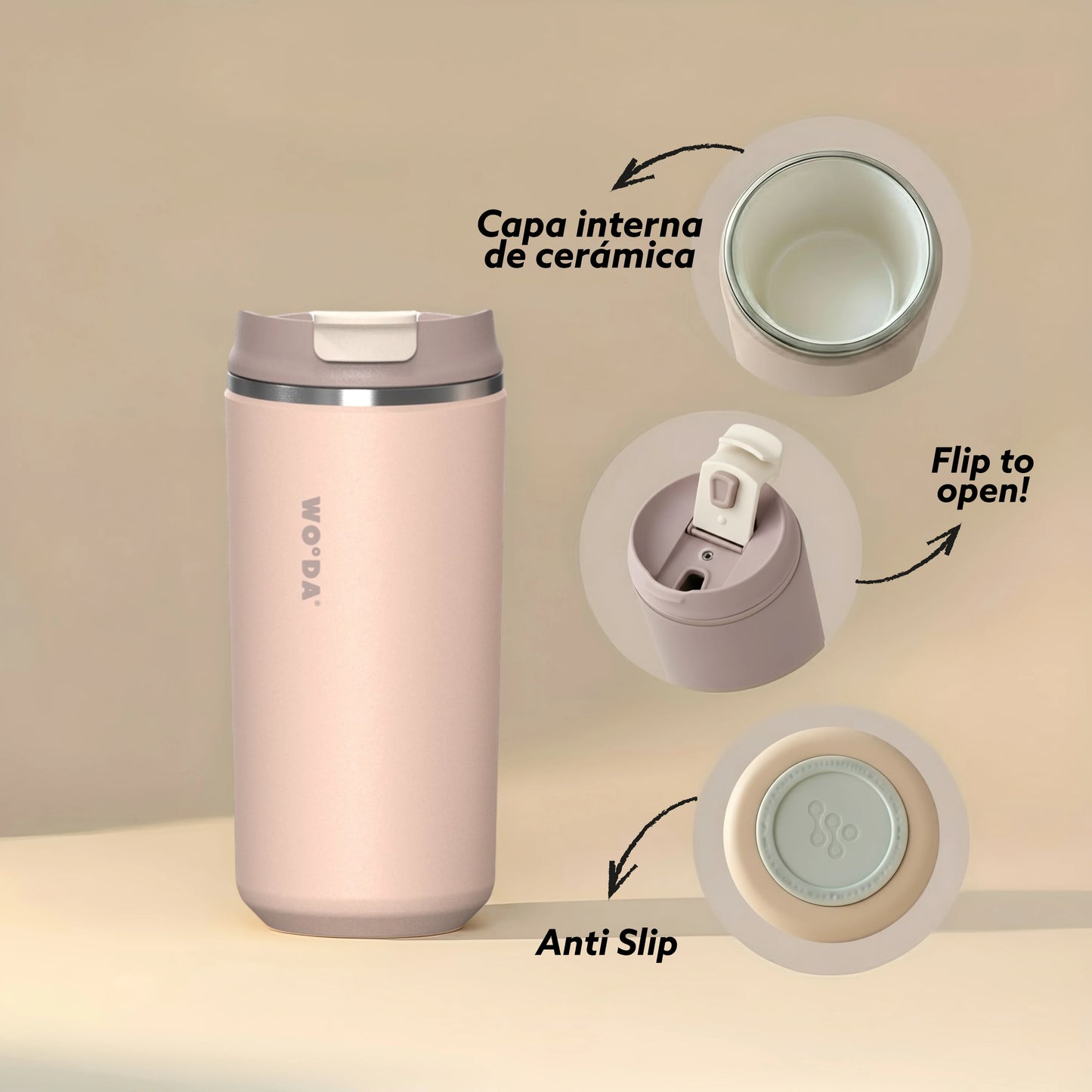 Woda Brew 12oz (0.35L) - Latte Nude